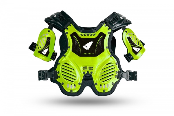 Motocross Shockwave chest protector for kids neon yellow - Chest protectors - BP03051-DFLU - UFO Plast