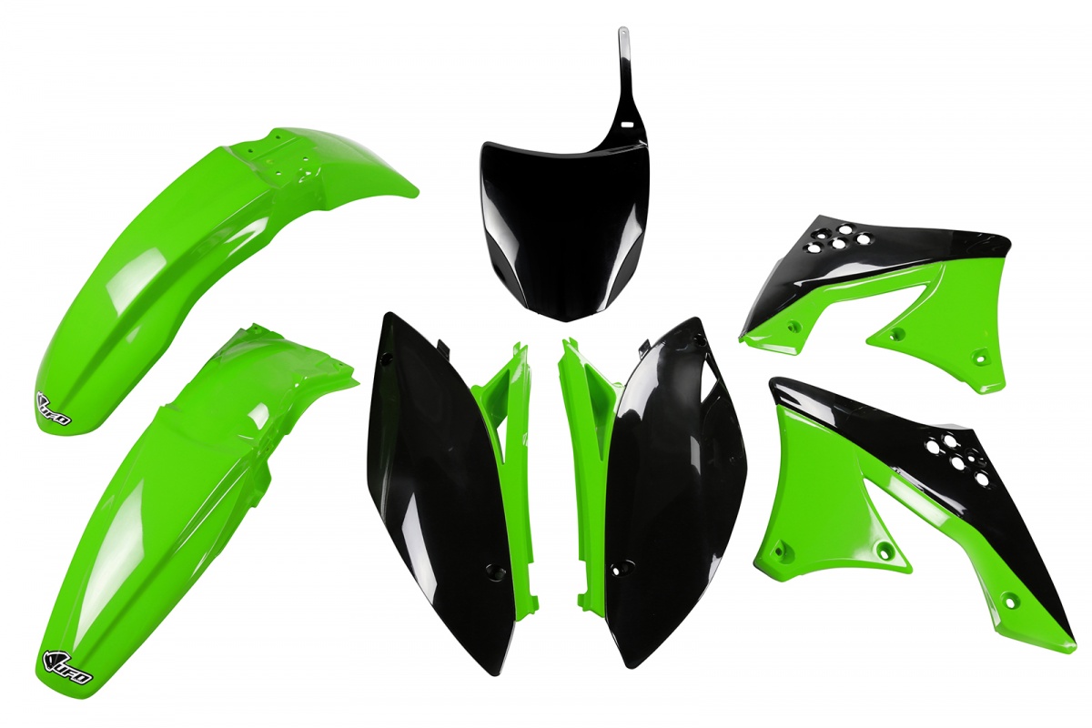 UFO PLAST Kit Plastique Noir Complet Kawasaki KXF 450 2009-2011