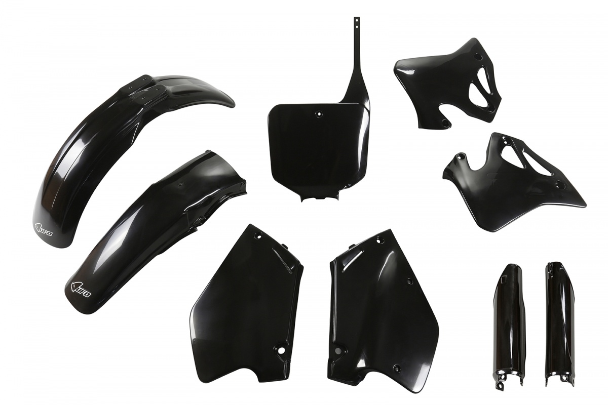 Full Kit Plastiche nero per Honda CR 125 (1995-97) - CR 250 (1996-97) - PLASTICHE REPLICA - HOKIT095F-001 - Ufo Plast