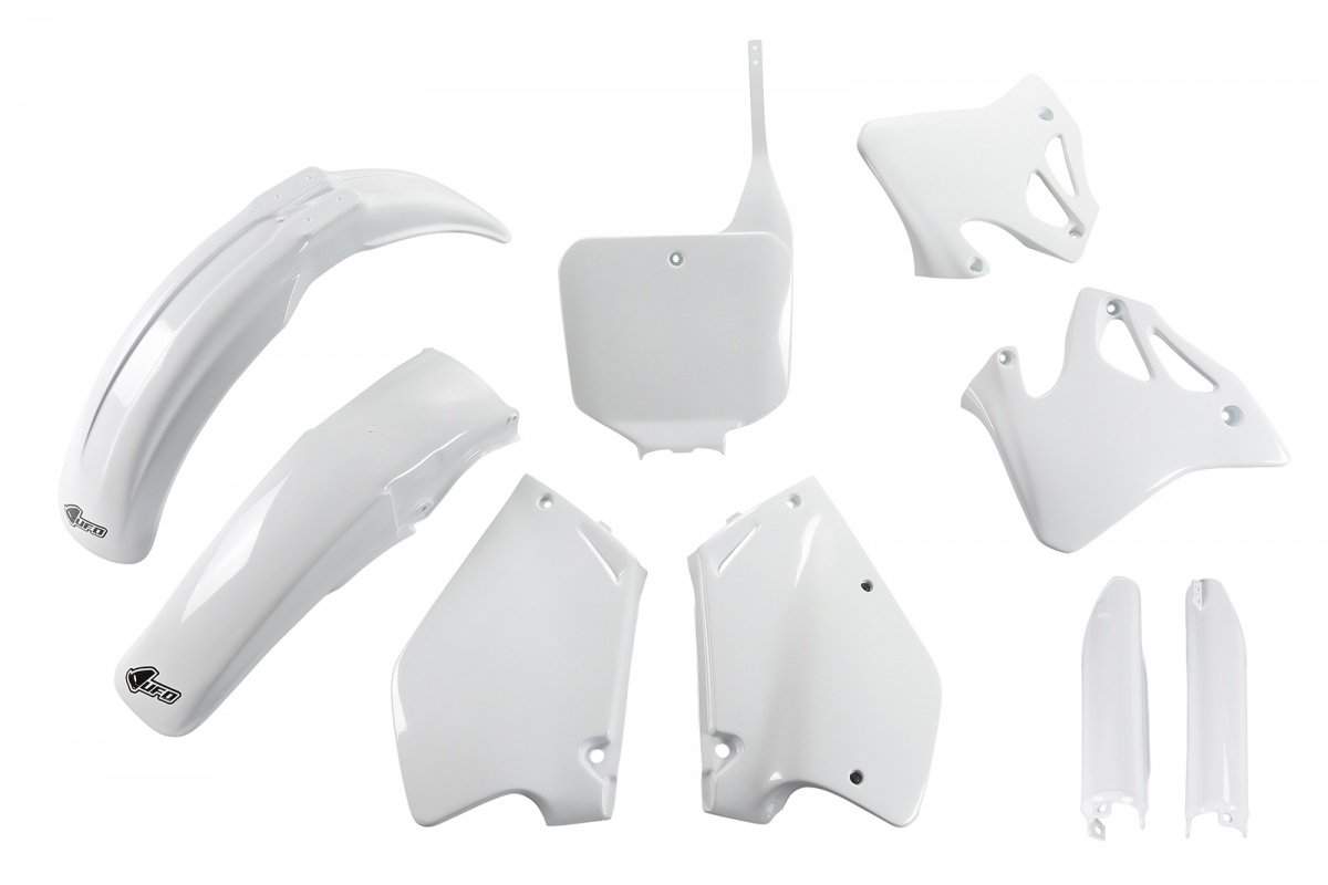 Full Plastic Kit white for Honda CR 125 (1995-97) - CR 250 (1995-96) - REPLICA PLASTICS - HOKIT095F-041 - Ufo Plast