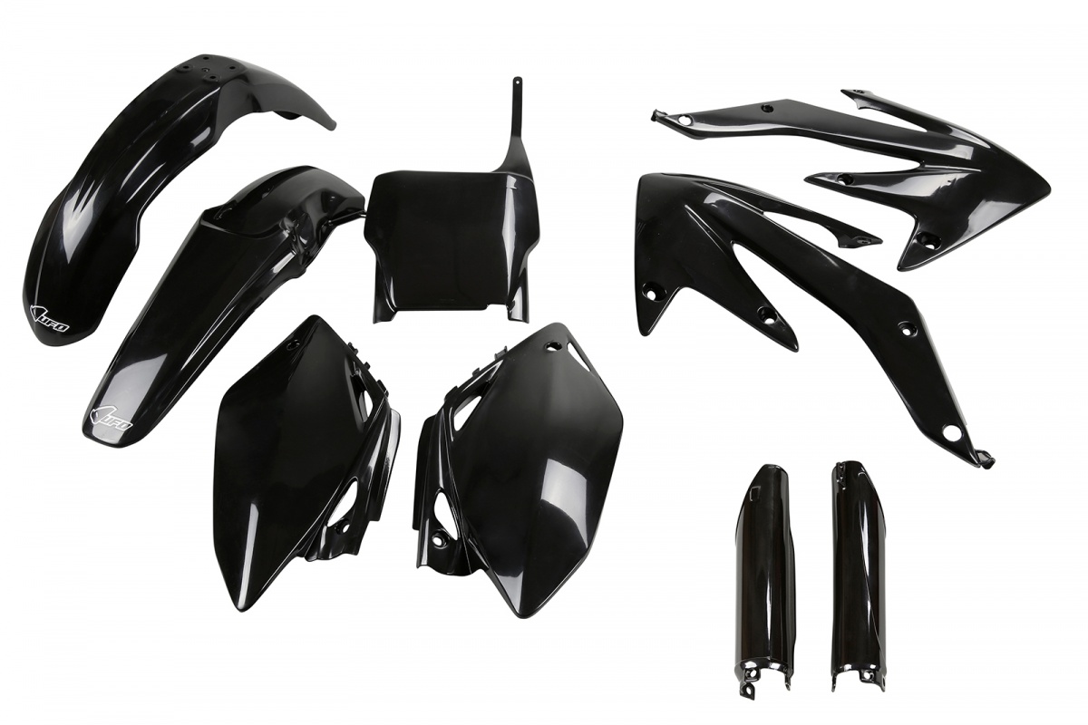 Full Plastic Kit black for Honda CRF 450R (2005-06) - REPLICA PLASTICS - HOKIT108F-001 - Ufo Plast