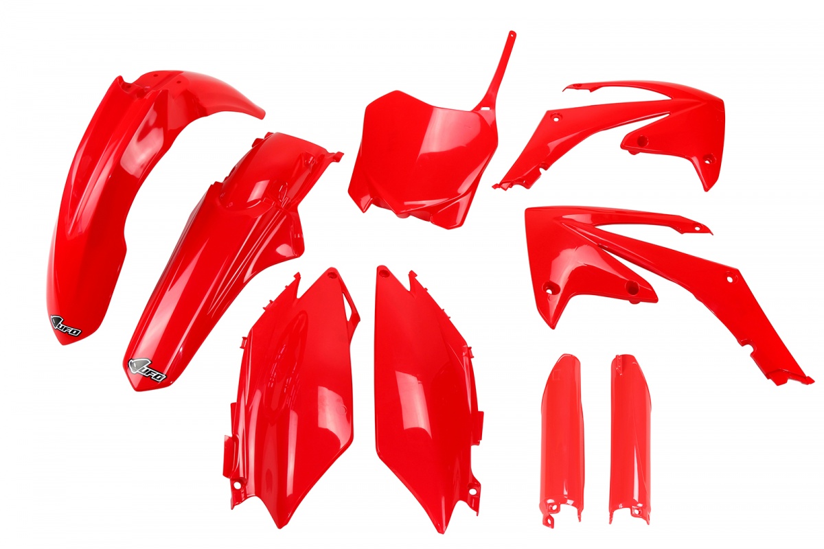 Full Kit Plastiche rosso per Honda CRF 250R (2011-13) - CRF 450R (2011-12) - PLASTICHE REPLICA - HOKIT114F-070 - Ufo Plast