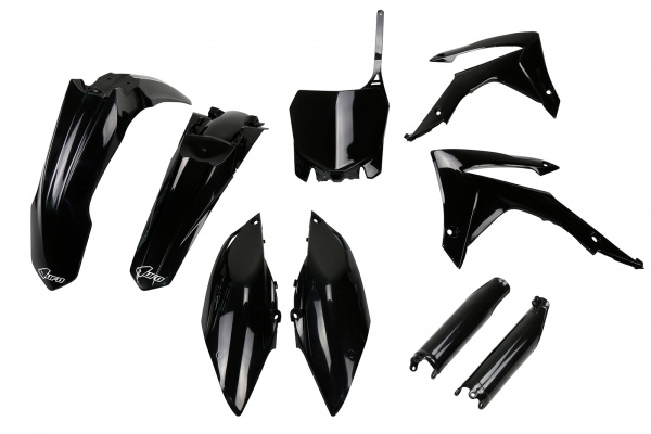 Full Plastic Kit black for Honda CRF 250R (2014-17) - CRF 450R (2013-16) - REPLICA PLASTICS - HOKIT116F-001 - Ufo Plast
