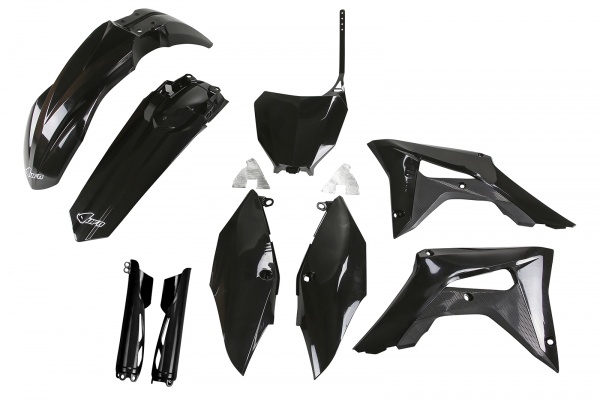 Full Kit Plastiche nero per Honda CRF 250R (2018-21) - CRF 450R (2017-20) - PLASTICHE REPLICA - HOKIT119F-001 - Ufo Plast