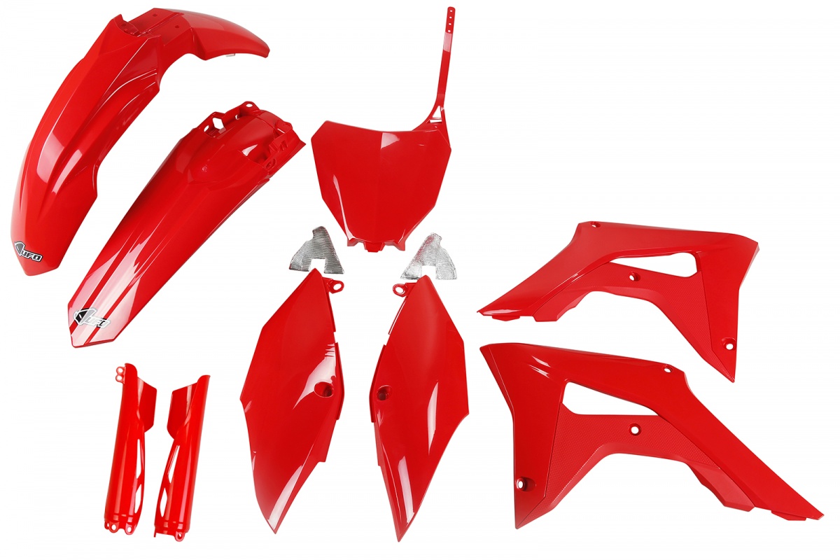 Full Kit Plastiche rosso per Honda CRF 250R (2018-21) - CRF 450R (2017-20) - PLASTICHE REPLICA - HOKIT119F-070 - Ufo Plast
