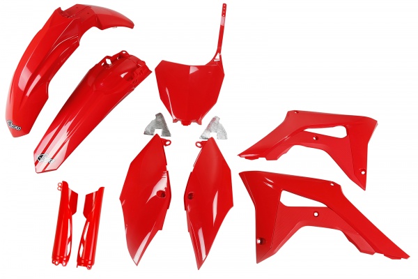 Full kit plastiche Honda - rosso - PLASTICHE REPLICA - HOKIT119F-070 - UFO Plast