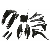 Full Plastic Kit black for Honda CRF 250R (2014-17) - CRF 450R (2013-16) - REPLICA PLASTICS - HOKIT122F-001 - Ufo Plast