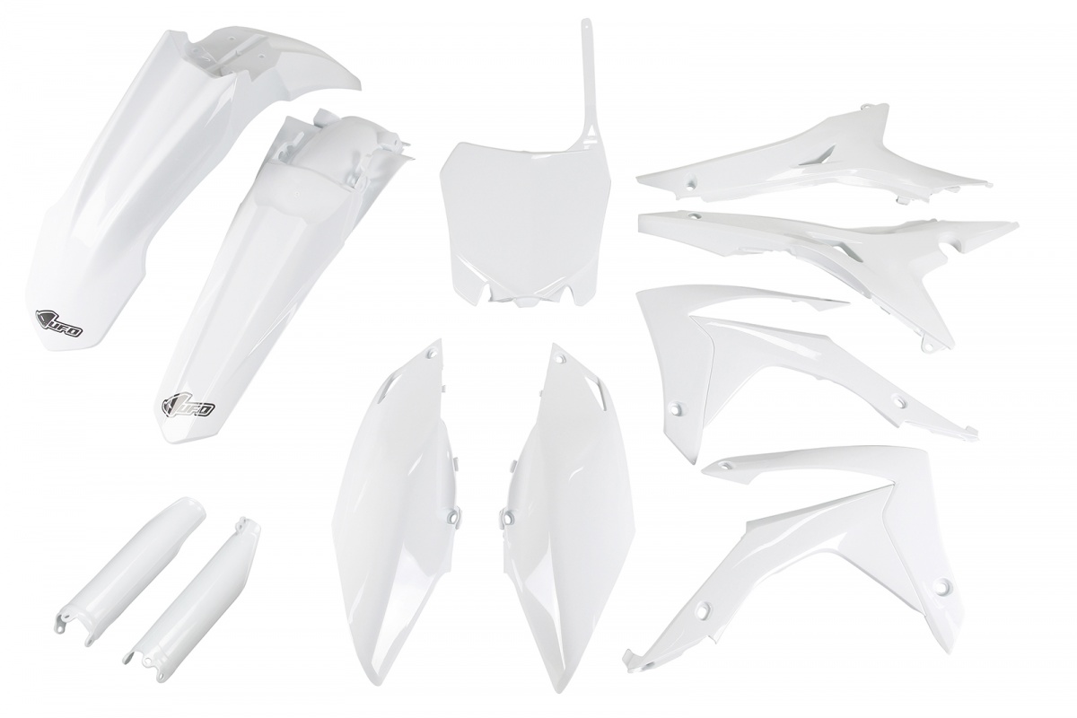Full Kit Plastiche bianco per Honda CRF 250R (2014-17) - CRF 450R (2013-16) - PLASTICHE REPLICA - HOKIT122F-041 - Ufo Plast