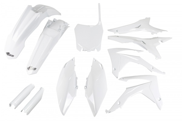 Full Kit Plastiche bianco per Honda CRF 250R (2014-17) - CRF 450R (2013-16) - PLASTICHE REPLICA - HOKIT122F-041 - Ufo Plast