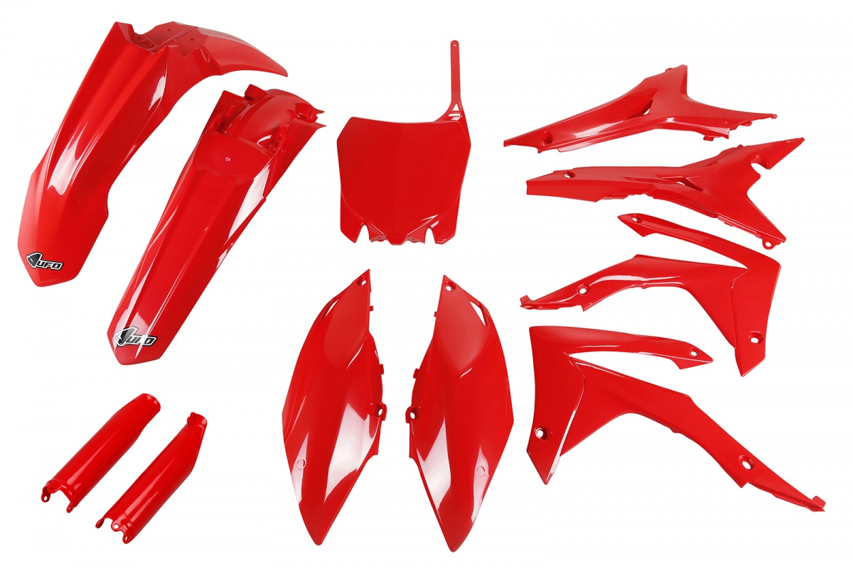 Full Plastic Kit red for Honda CRF 250R (2014-17) - CRF 450R (2013-16) - REPLICA PLASTICS - HOKIT122F-070 - Ufo Plast