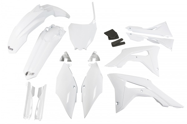 Full kit plastiche con cop.sc. filtro EU Honda - bianco - PLASTICHE REPLICA - HOKIT123F-041 - UFO Plast