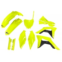 Full plastic kit with airbox cover Honda - neon yellow - REPLICA PLASTICS - HOKIT123F-DFLU - UFO Plast