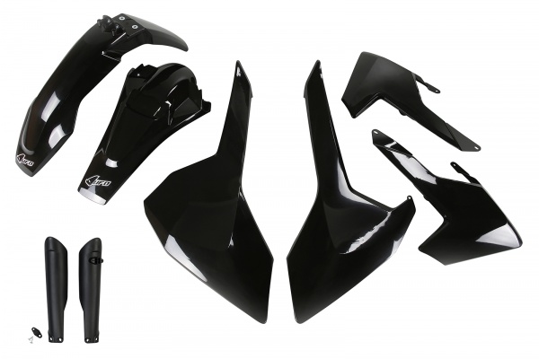 Full Plastic Kit black for Husqvarna TE 250 - TE 125 - FE 250 - TE 300 - FE 350 - FE 450 - TX 125 - TX 250 - TX 300 - REPLICA...