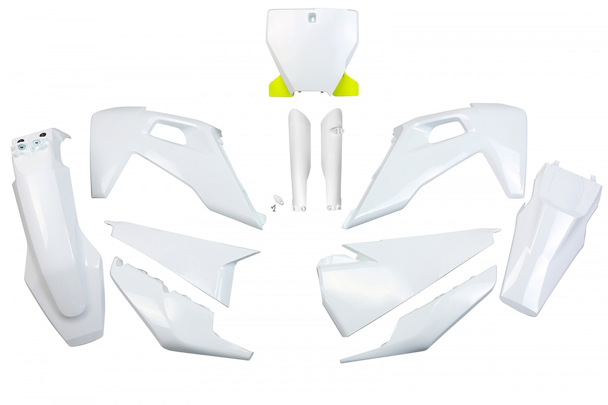 Plastic full kit Husqvarna - white 041 - REPLICA PLASTICS - HUKIT622F-041 - UFO Plast