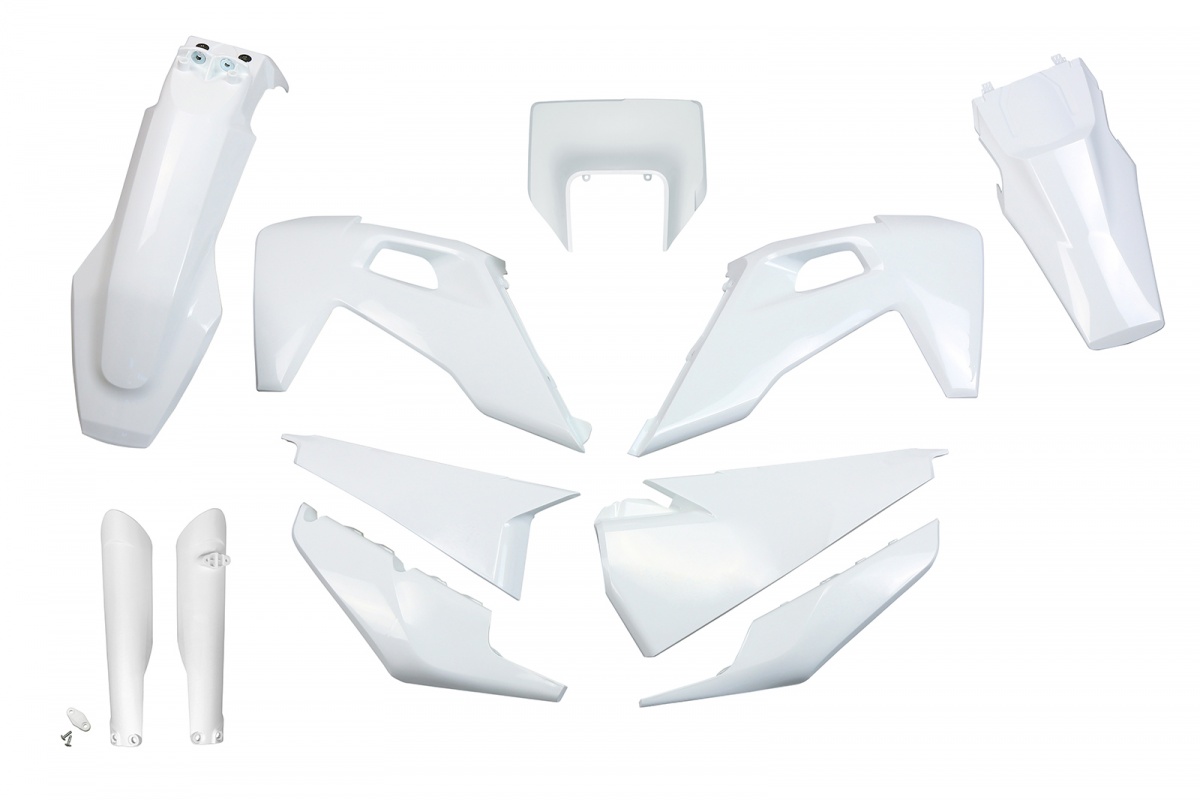 Full Kit Plastiche bianco per Husqvarna TE 250 - FE 250 - TE 300 - FE 350 - FE 450 - FE 501 - TX 125 - TX 250 - TX 300 - TE 1...