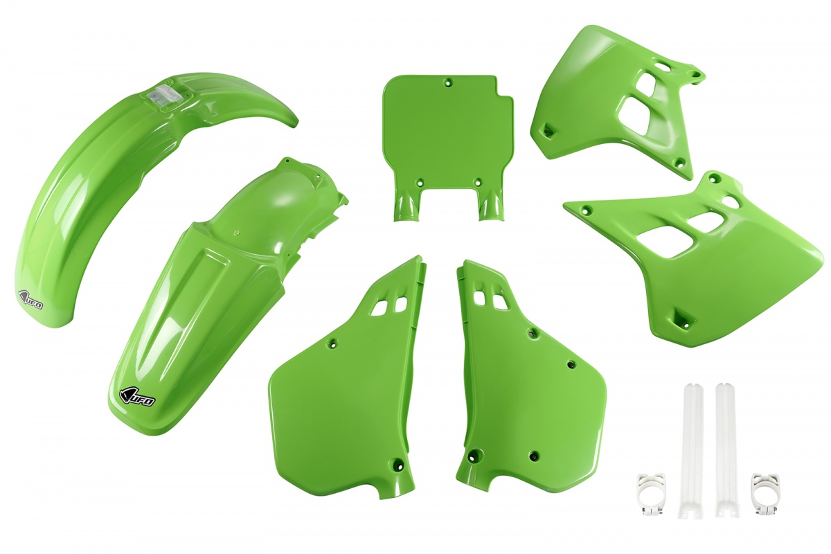 Full Kit Plastiche verde per Kawasaki KX 250 (1990-91) - PLASTICHE REPLICA - KAKIT188F-026 - Ufo Plast
