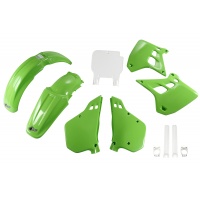 Full Plastic Kit OEM Color 90 for Kawasaki KX 250 (1990-91) - REPLICA PLASTICS - KAKIT188F-999 - Ufo Plast Full Plastic Kit OEM Color 90 for Kawasaki KX 250 (1990-91) - REPLICA PLASTICS - KAKIT188F-999 - Ufo Plast