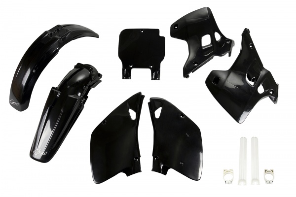 Full Kit Plastiche nero per Kawasaki KX 125 (1993) - KX 250 (1993) - PLASTICHE REPLICA - KAKIT194F-001 - Ufo Plast