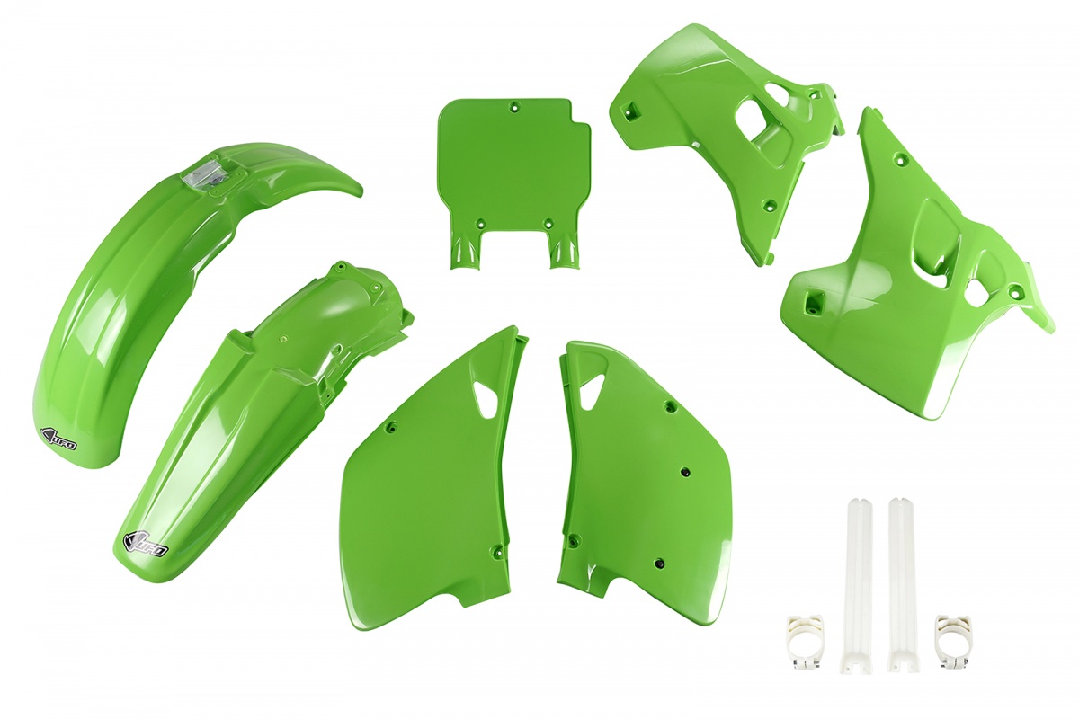 Full Kit Plastiche verde per Kawasaki KX 125 (1992) - KX 250 (1992) - PLASTICHE REPLICA - KAKIT195F-026 - Ufo Plast