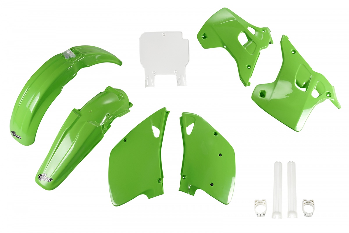 Full Kit Plastiche OEM Color per Kawasaki KX 125 (1992) - KX 250 (1992) - PLASTICHE REPLICA - KAKIT195F-999 - Ufo Plast