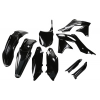 Full Plastic Kit black for Kawasaki KXF 250 (2013-16) - REPLICA PLASTICS - KAKIT219F-001 - Ufo Plast
