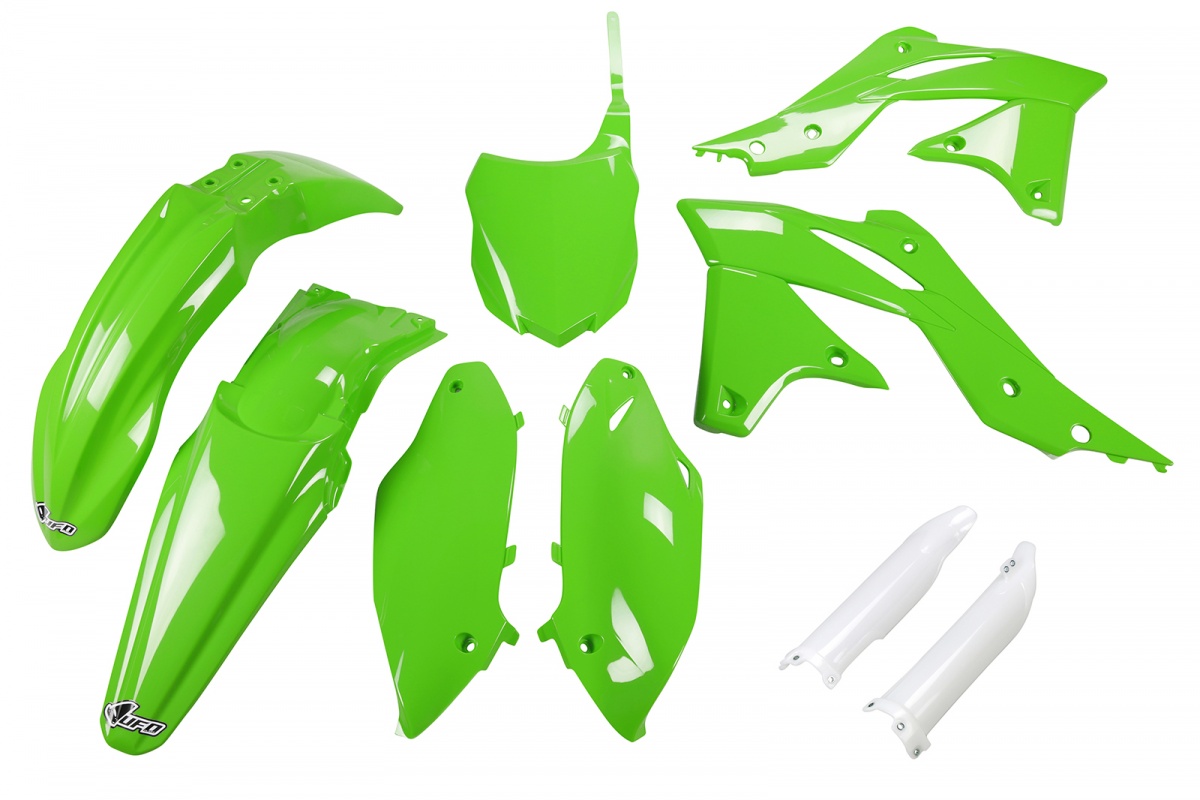 Full Kit Plastiche verde per Kawasaki KXF 250 (2013-16) - PLASTICHE REPLICA - KAKIT219F-026 - Ufo Plast