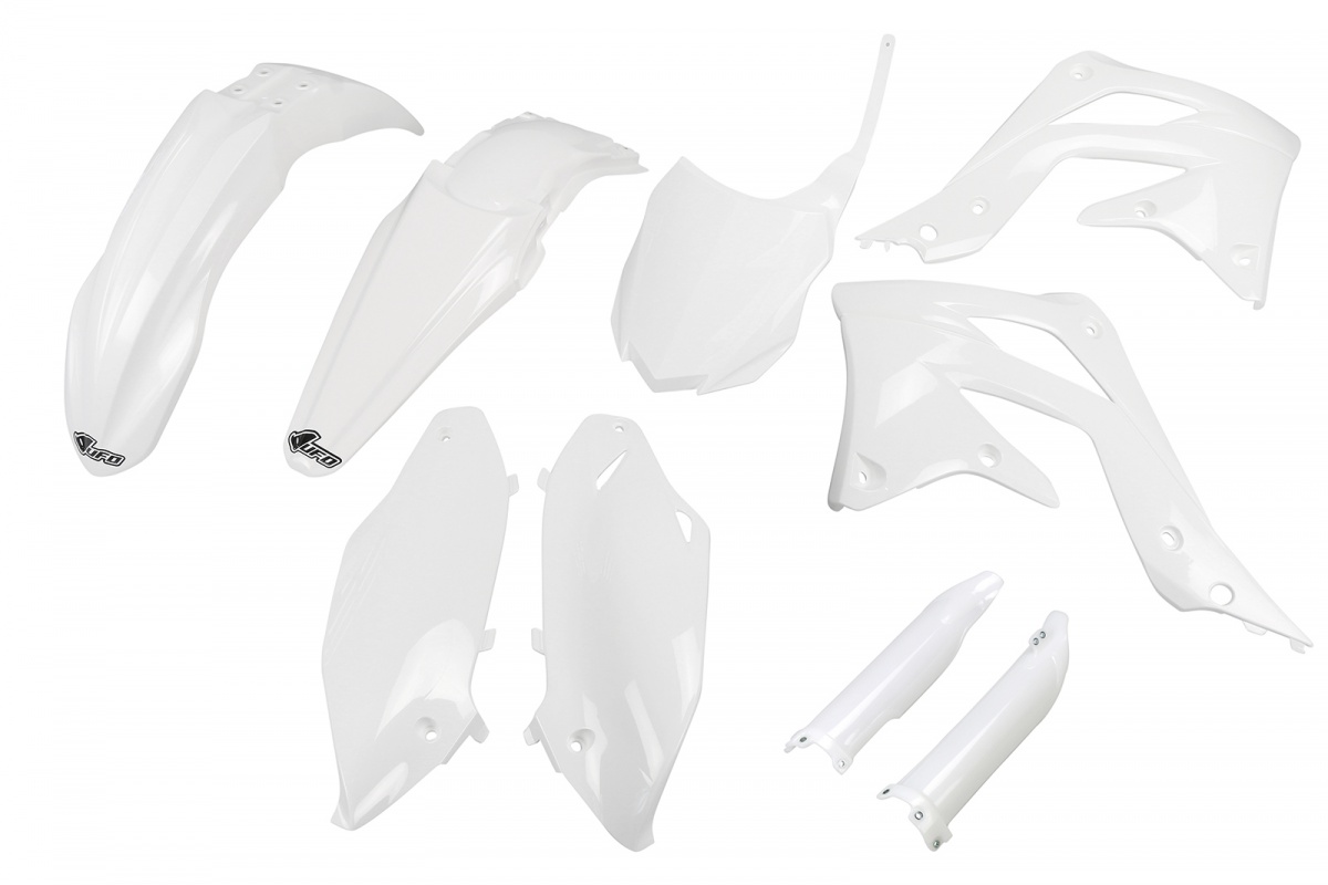 Full Kit Plastiche bianco per Kawasaki KXF 450 (2013-15) - PLASTICHE REPLICA - KAKIT220F-047 - Ufo Plast