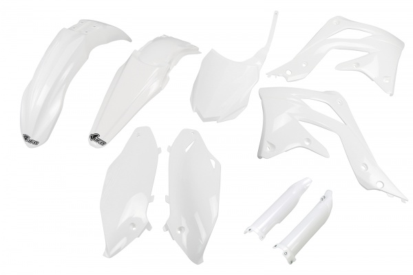 Full kit plastiche Kawasaki - bianco - PLASTICHE REPLICA - KAKIT220F-047 - UFO Plast