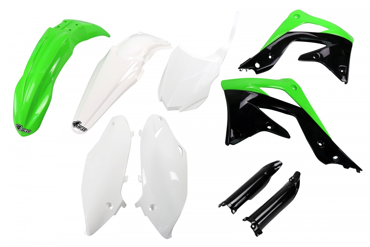 Full Plastic Kit OEM Color for Kawasaki KXF 450 (2013-15) - REPLICA PLASTICS - KAKIT220F-999 - Ufo Plast