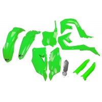 Full Kit Plastiche verde fluoro per Kawasaki KXF 250 (2021-24) - KXF 450 (2019-23) - PLASTICHE REPLICA - KAKIT227F-AFLU - Ufo...