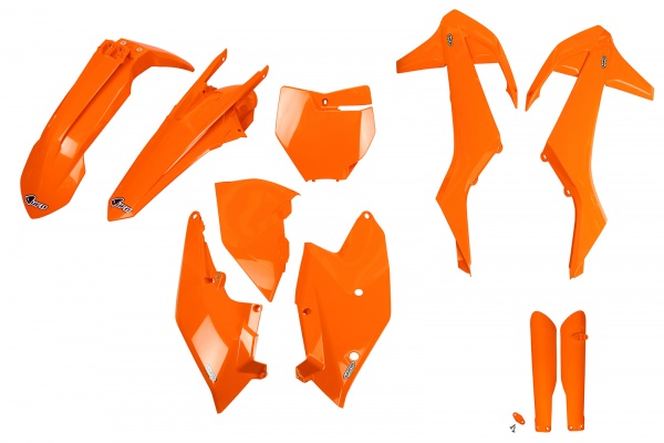 Full plastic kit Ktm - neon orange - REPLICA PLASTICS - KTKIT517F-FFLU - UFO Plast