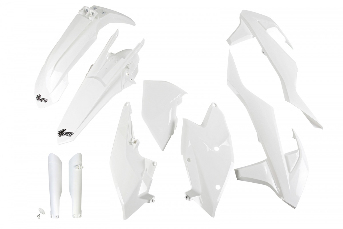 Full Kit Plastiche bianco per Ktm EXC 125/XC W125 - EXC 150/XC W150 / XC W150TPI - EXC 250/XC W250 - EXC-F 250/XCF W250 - EX....