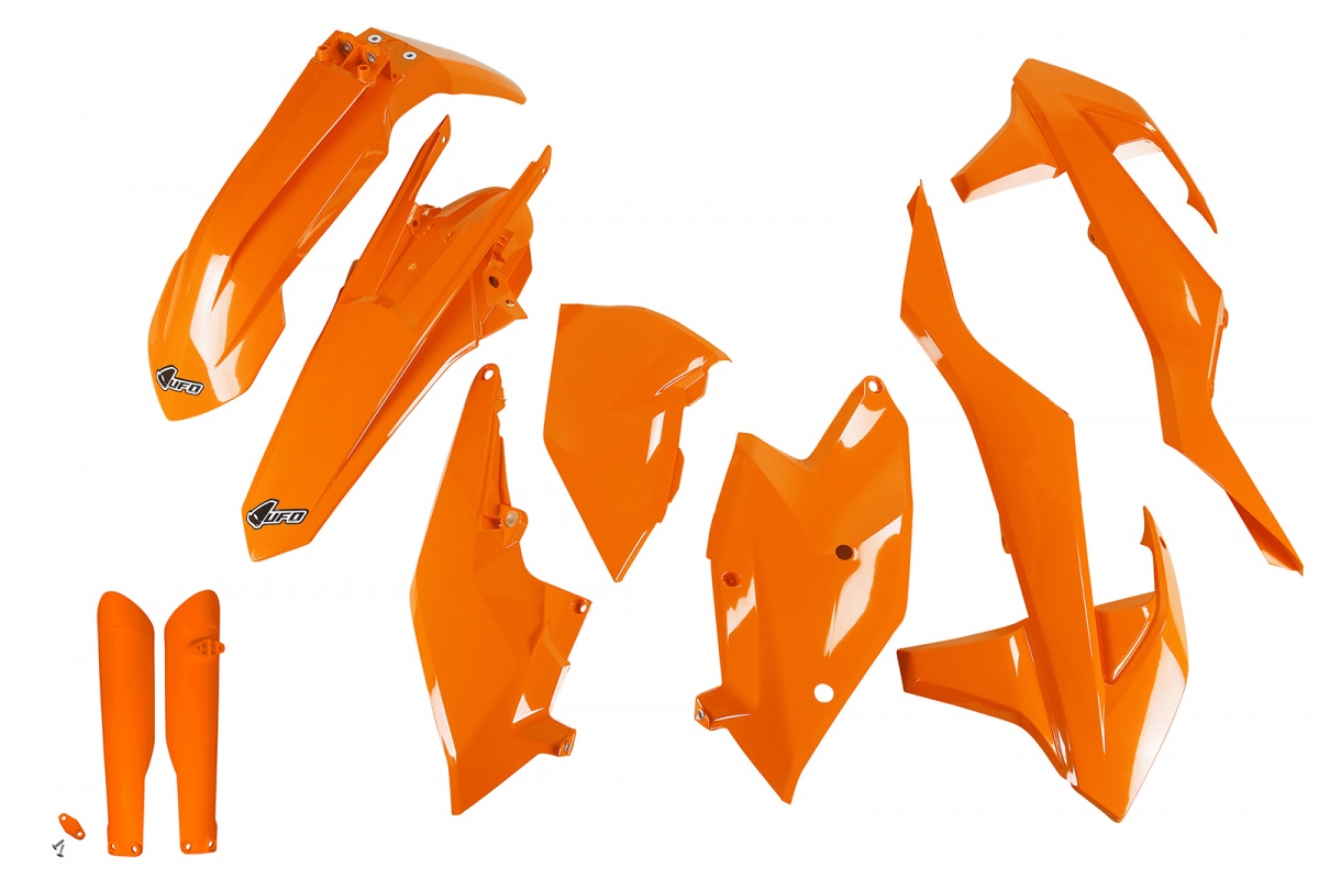 Full Kit Plastiche arancio per Ktm EXC 125/XC W125 - EXC 150/XC W150 / XC W150TPI - EXC 250/XC W250 - EXC-F 250/XCF W250 - E....