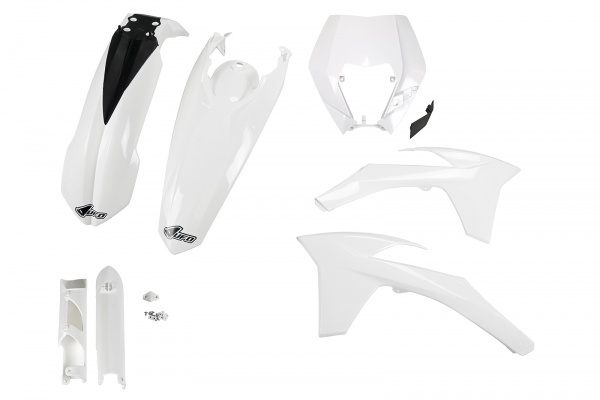 Full Plastic Kit white for Ktm EXC 125/XC W125 - EXC 200 - EXC 250/XC W250 - EXC-F 250/XCF W250 - EXC 300/XC W300 - EXC-F 35....