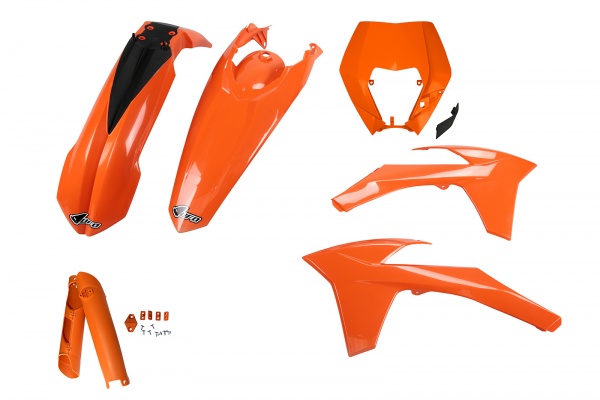 Full kit plastiche / con portafaro Ktm - arancio - PLASTICHE REPLICA - KTKIT521F-127 - UFO Plast