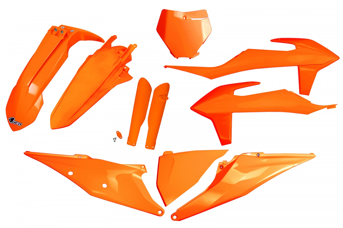 Full kit plastiche Ktm - arancio fluo - PLASTICHE REPLICA - KTKIT522F-FFLU - UFO Plast