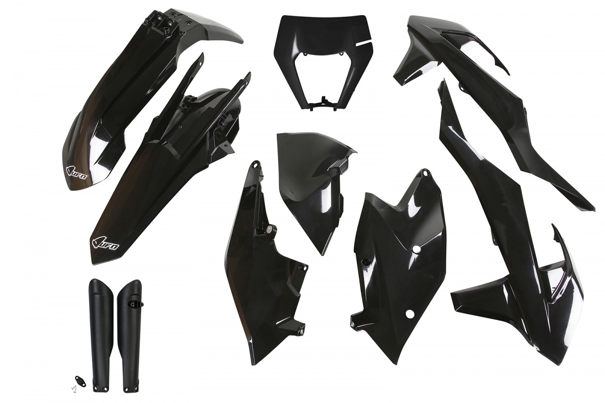 Full Kit Plastiche nero per Ktm EXC 125/XC W125 - EXC 150/XC W150 / XC W150TPI - EXC 250/XC W250 - EXC-F 250/XCF W250 - EXC ....