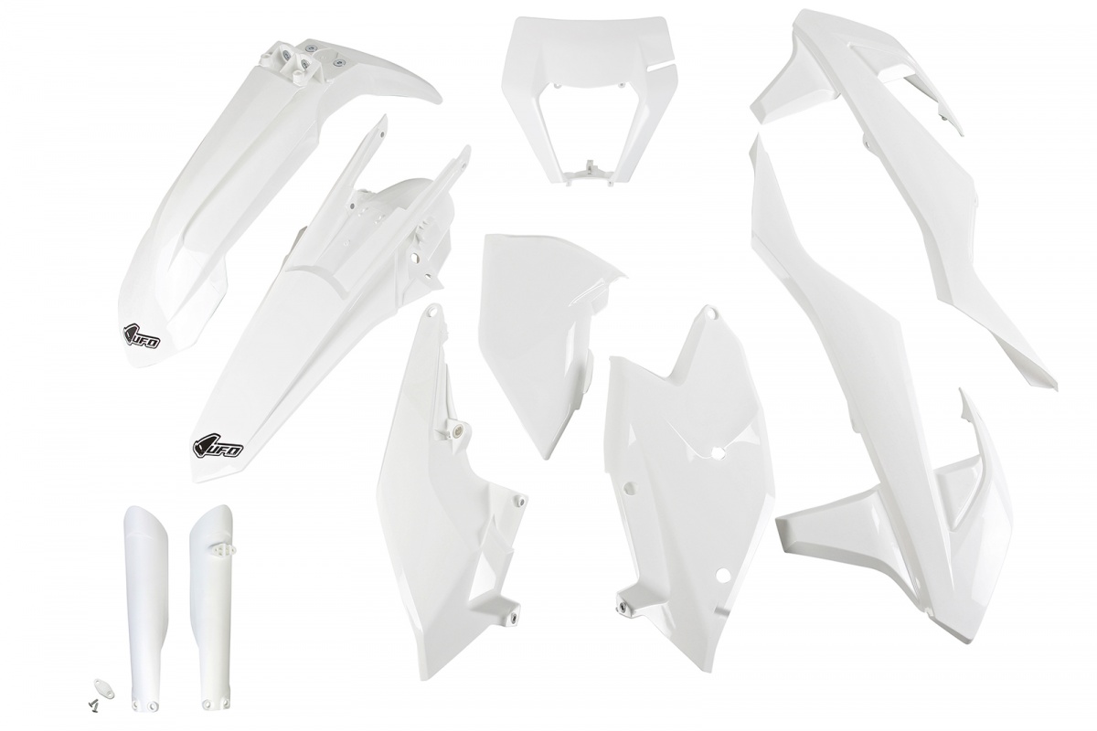 Full plastic kit / with headlight Ktm - white - REPLICA PLASTICS - KTKIT523F-047 - UFO Plast
