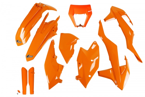 Full plastic kit / with headlight Ktm - orange - REPLICA PLASTICS - KTKIT523F-127 - UFO Plast