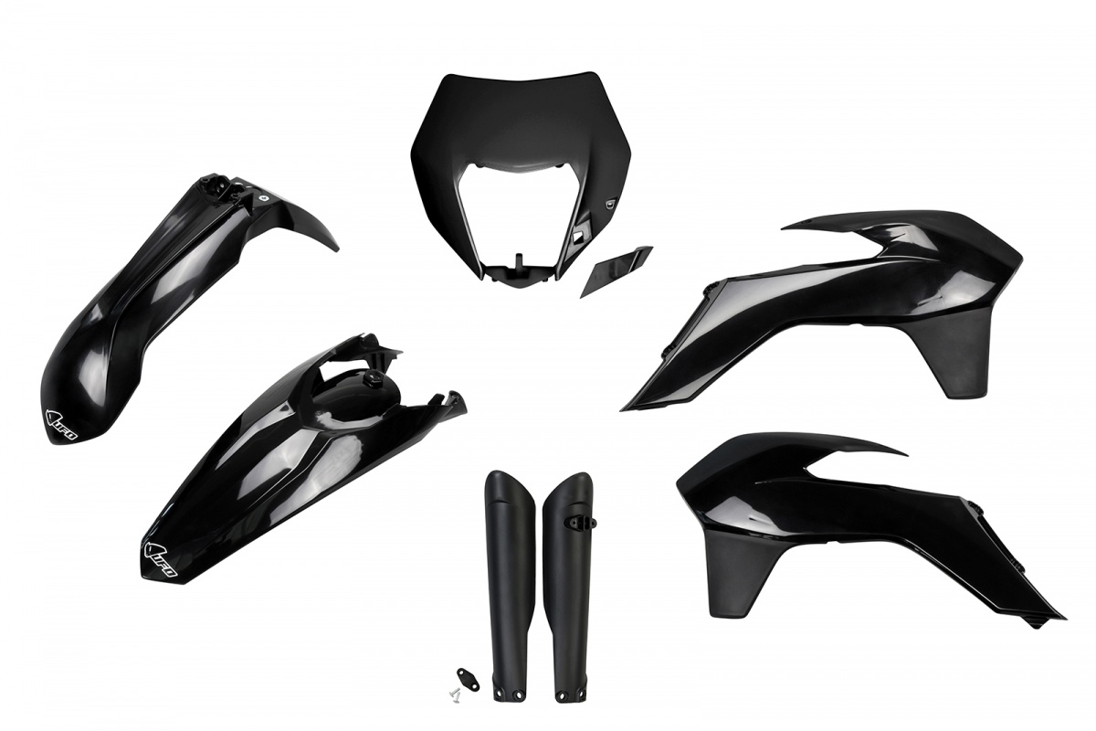 Full Kit Plastiche nero per Ktm EXC 125/XC W125 - EXC 200 - EXC 250/XC W250 - EXC-F 250/XCF W250 - EXC 300/XC W300 - EXC-F 3....