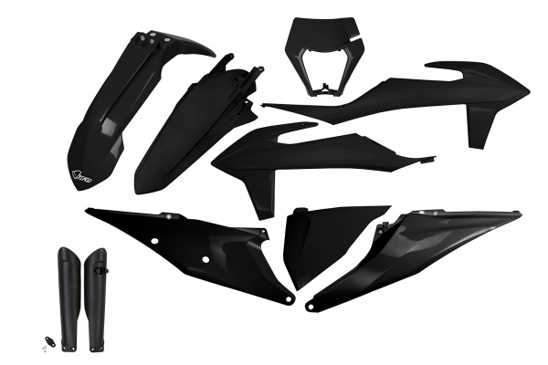 Full plastic kit / with headlight Ktm - black - REPLICA PLASTICS - KTKIT527F-001 - UFO Plast