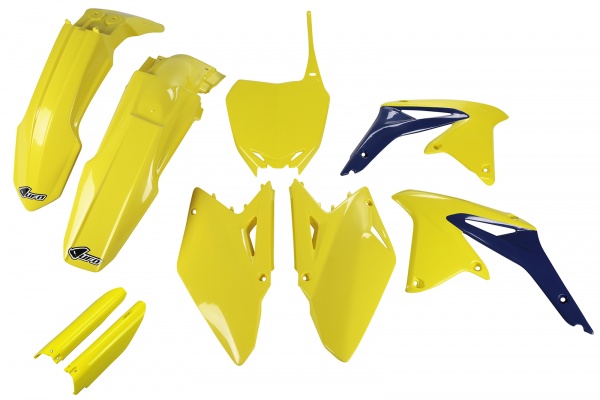 Full kit plastiche Suzuki - giallo - PLASTICHE REPLICA - SUKIT409F-102 - UFO Plast
