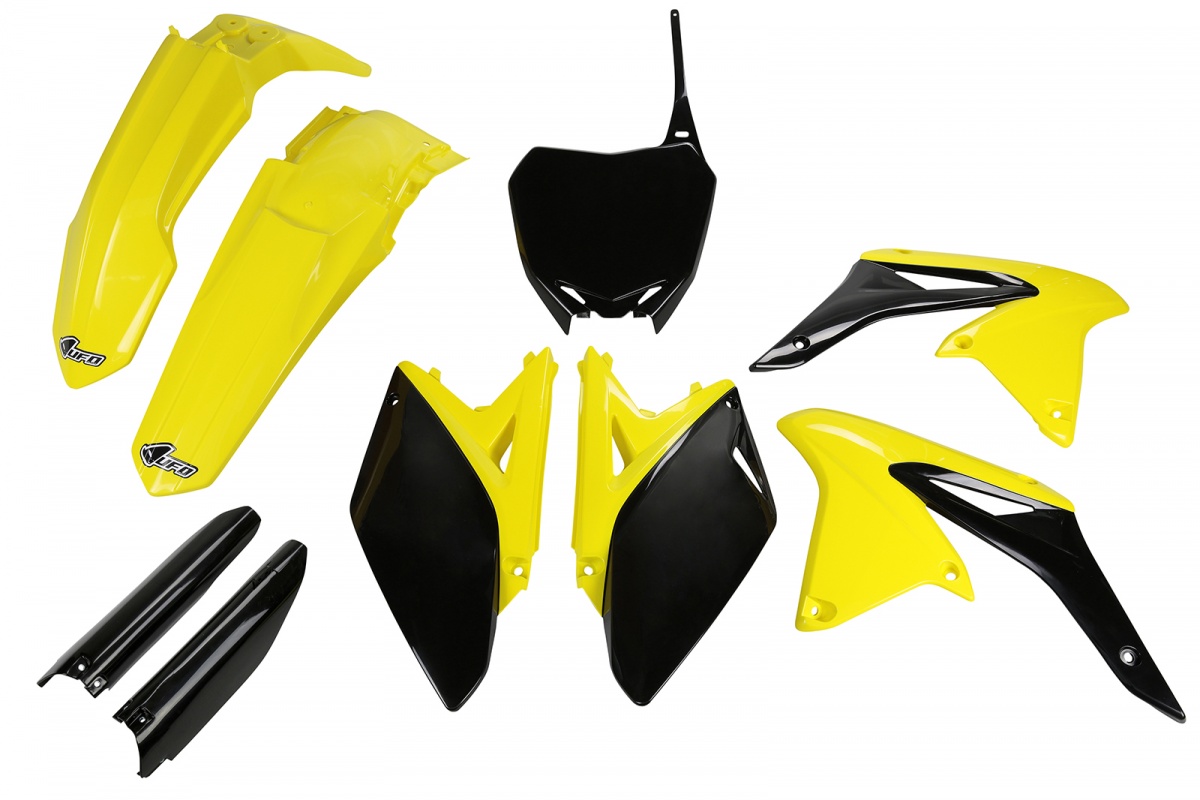 Full Plastic Kit OEM Color 11-12 for Suzuki RMZ 250 (2010-18) - REPLICA PLASTICS - SUKIT413F-999 - Ufo Plast