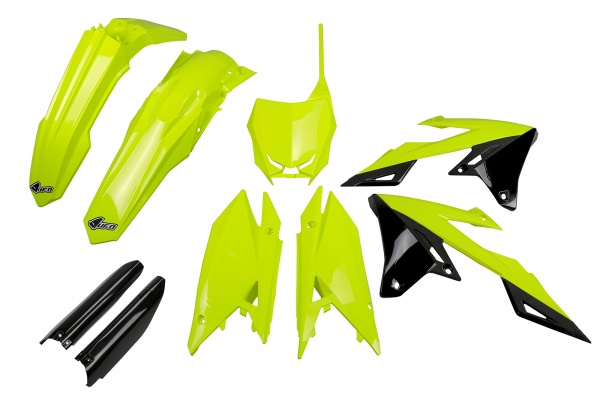 Full plastic kit Suzuki - neon yellow - REPLICA PLASTICS - SUKIT418F-DFLU - UFO Plast