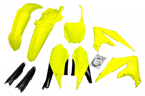 Full kit plastiche Yamaha - giallo fluo - PLASTICHE REPLICA - YAKIT321F-DFLU - UFO Plast