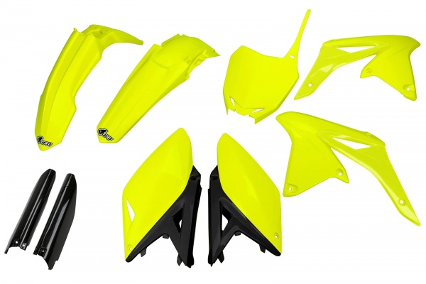 Full kit plastiche Suzuki - giallo fluo - PLASTICHE REPLICA - SUKIT416F-DFLU - UFO Plast