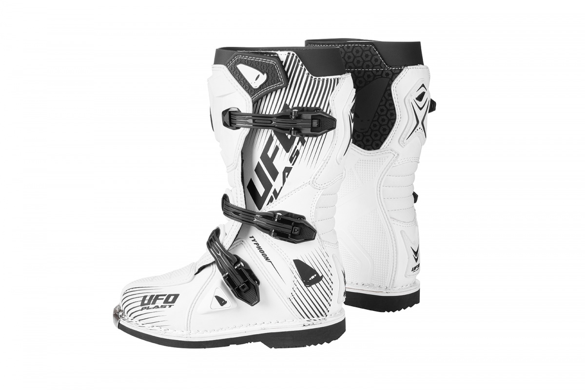 Motocross Typhoon boots for kids white - Boots - BO008-W - UFO Plast