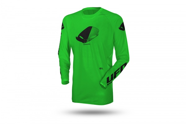 Maglia motocross Radial verde - 2023 COLLECTION - MG04527-AFLU - UFO Plast