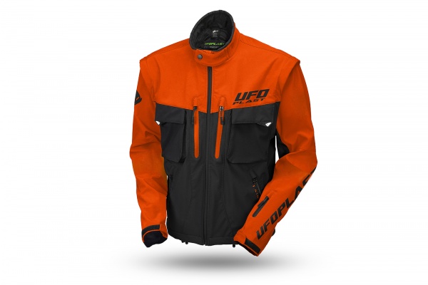 Taiga enduro jacket with protections included neon orange - Jackets - JA13002-KF - UFO Plast