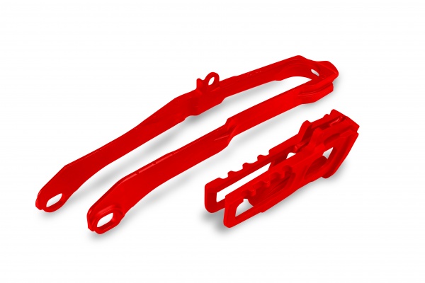 Kit Cruna Catena + Fascia Forcella rosso per Honda CRF 250R - CRF 450R - CRF 250RX - CRF 450RX - PLASTICHE REPLICA - HO05611-...